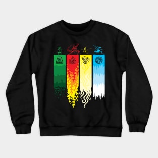 Element Symbols Avatar The Last Airbender Crewneck Sweatshirt